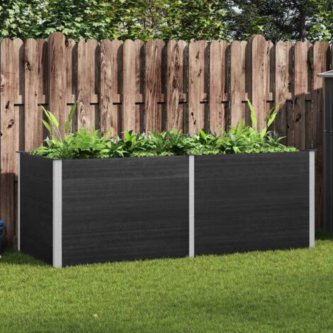 Hochbeet 250x100x91 cm WPC Grau