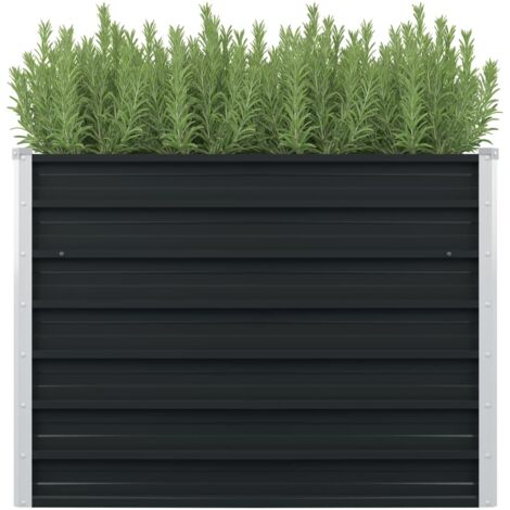 Hochbeet Anthrazit 100x100x77 cm Verzinkter Stahl