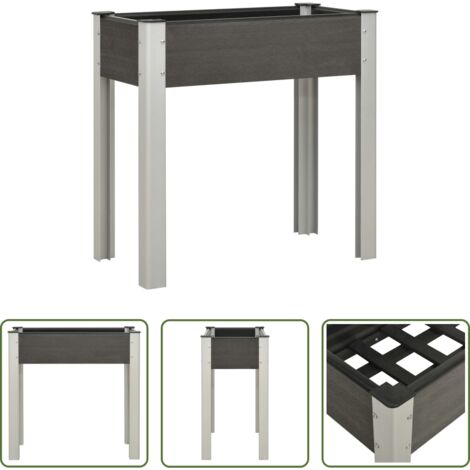 Hochbeet -  Garten-Hochbeet 75x40x75 cm WPC Grau