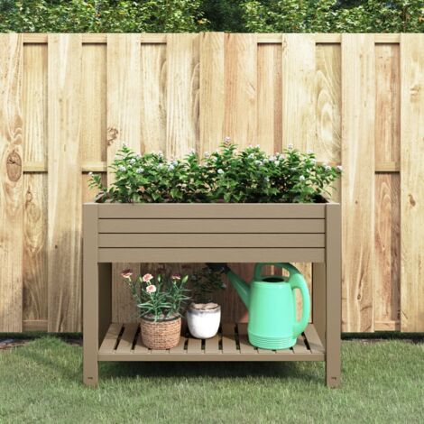 Hochbeet Hellbraun 110x45x79 cm Polypropylen vidaXL