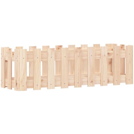 Hochbeet Lattenzaun-Design 100x30x30 cm Massivholz Kiefer vidaXL