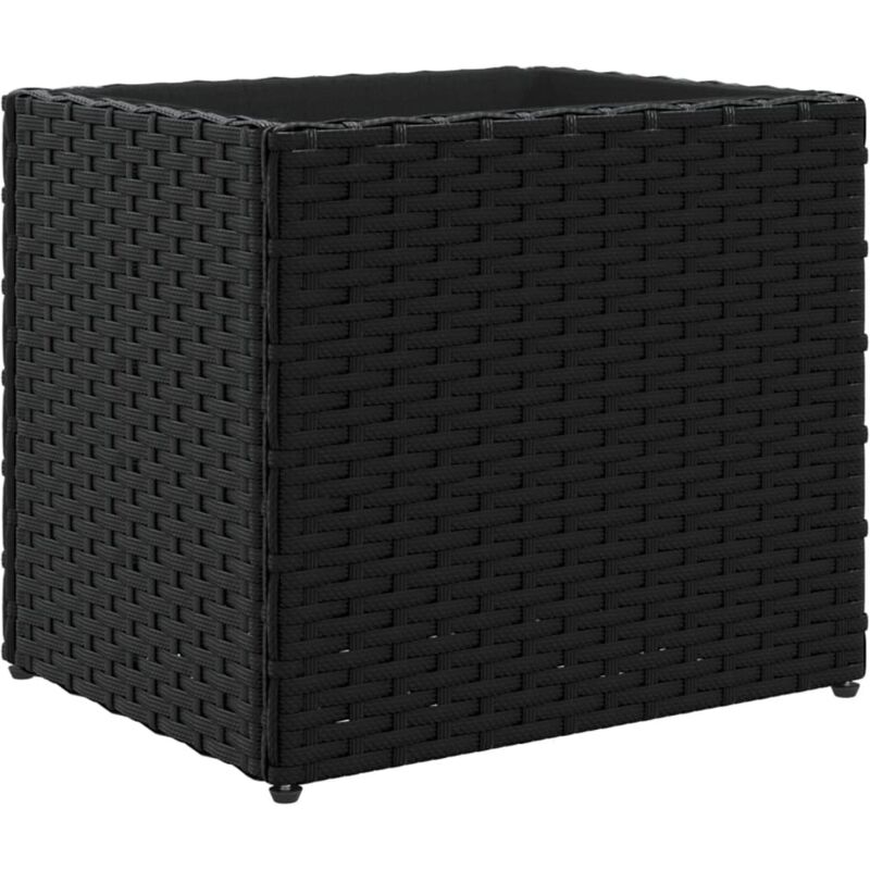 Pflanzkübel Schwarz 36x30x32 Cm Poly Rattan Vidaxl