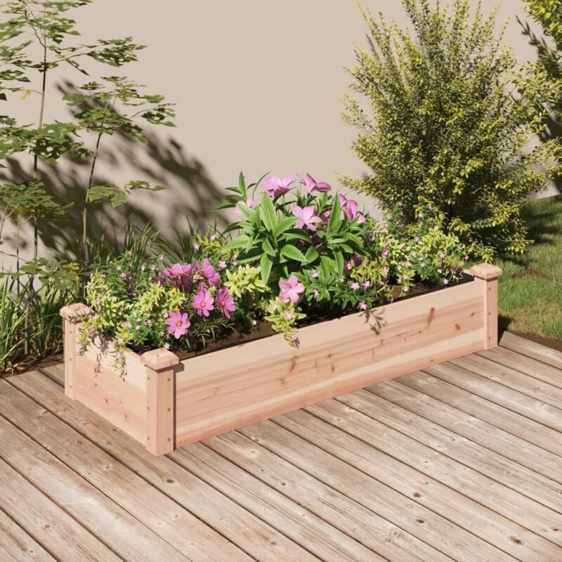 Vidaxl - Hochbeet Mit Einsatz 120x45x25 Cm Massivholz Tanne