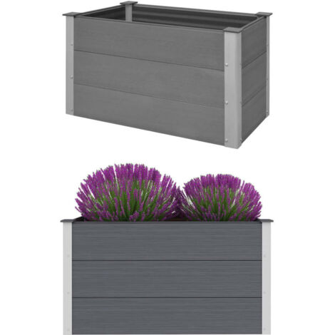 Hochbeet WPC 100 x 50 x 54 cm Grau