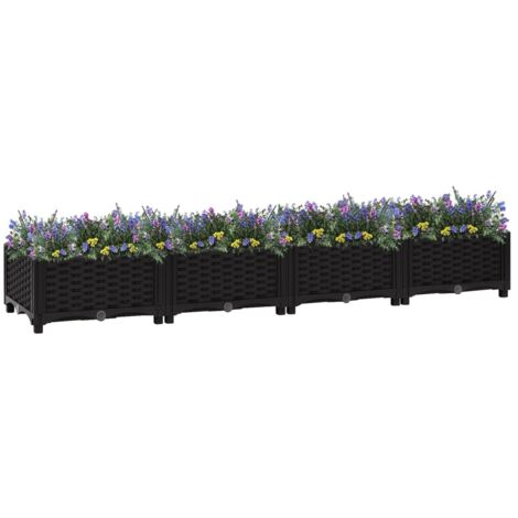 Hochbeet，Blumenkasten，Pflanzkasten Balkon, Terrasse, Garten 160x40x23 cm Polypropylen VMEC460697