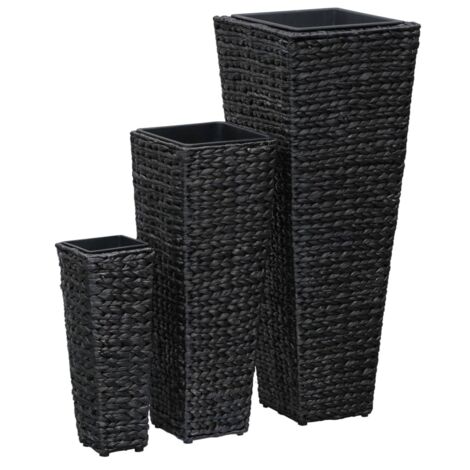 Hochbeete 3er Set Wasserhyazinthe Schwarz