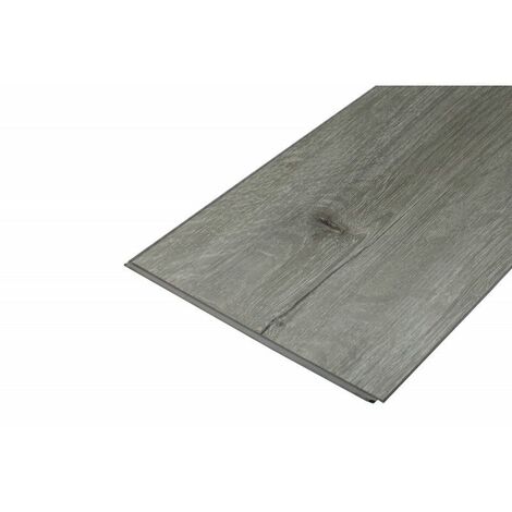 Hochbeständiger SPC-Vinyl-Bodenbelag mit Clips, graue Eiche, 1,95 m² (Nutzschicht 0,5 mm)