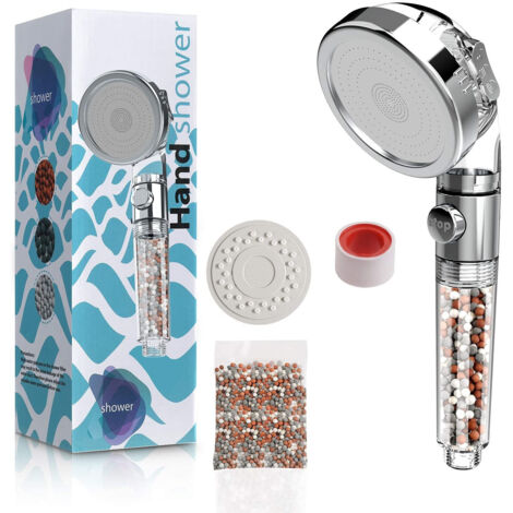 Hochdruck-Duschkopf, Anti-Kalk-Filter-Duschkopf, universelle wassersparende Massage-Handbrause mit 3 Duschmodi, geeignet für Badezimmer