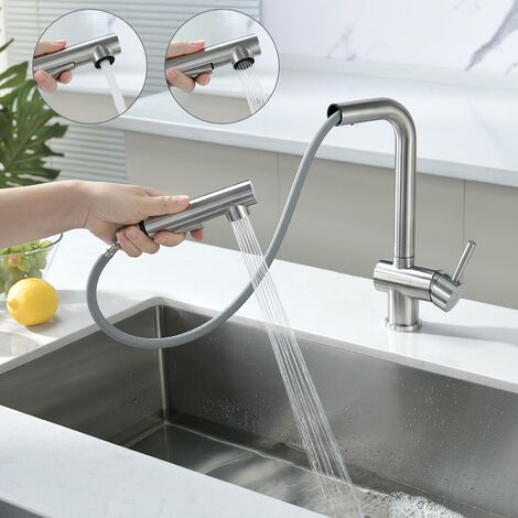 Küchenarmatur Bad Single Lever Wasserhahn Küche Armatur 360° Einhandmischer 