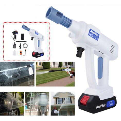 Hochdruckreiniger Auto mit Akku Tragbarer Elektro Druck Maschine 120W 1.2Mpa 21V