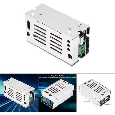 Hocheffizientes DC/DC-Abwärtswandlermodul, einstellbarer Eingang 10–90 V DC, Ausgang 2–60 V DC, Abmessungen 70 x 38 x 31 mm