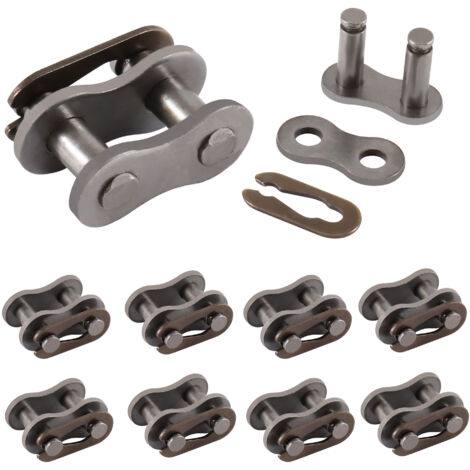 Hochfeste 35H Schnellverschlüsse, 10er-Pack, universelles Reparaturzubehör-Set zum Verbinden von Ketten an Motorrädern, Quads, E-Bikes und Rollern.