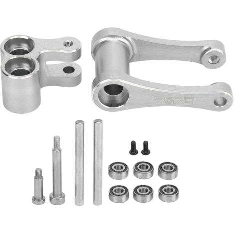 Hochfeste Hinterradlenkung aus Aluminiumlegierung für LOSI 1/4 Promoto MX Motorrad, silber