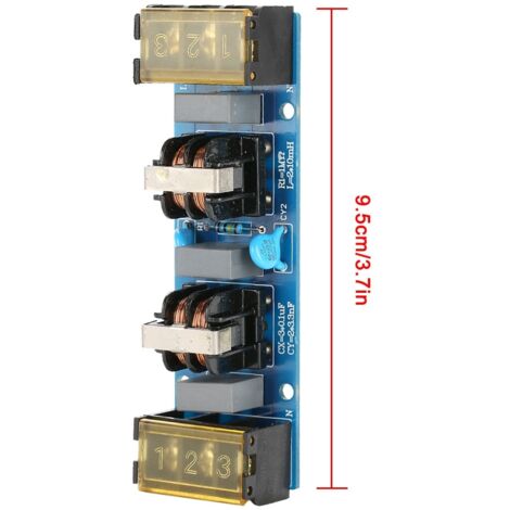 Hochfrequenz-EMI-Tiefpassfilter für Netzteile, 6 A, zweistufig