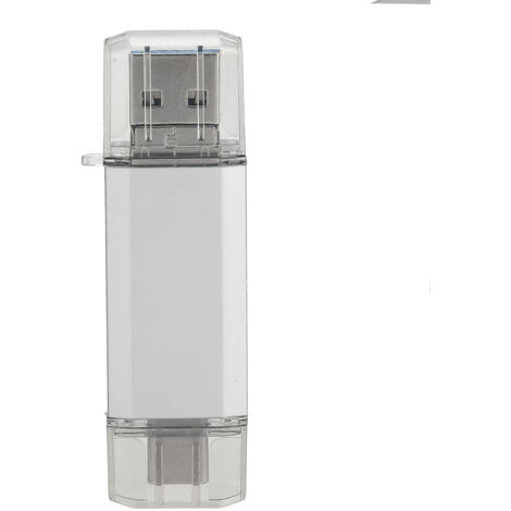Hochgeschwindigkeits-3-in-1-USB-Stick aus silberner Aluminiumlegierung für Handys und Computer (8 GB)