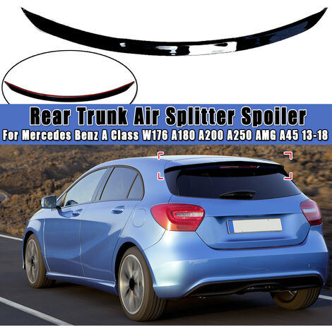 Hochglanz lackierter Heckspoiler mit Luftsplitter für Mercedes Benz A-Klasse W176 A180 A200 A250 AMG A45 2013–2018