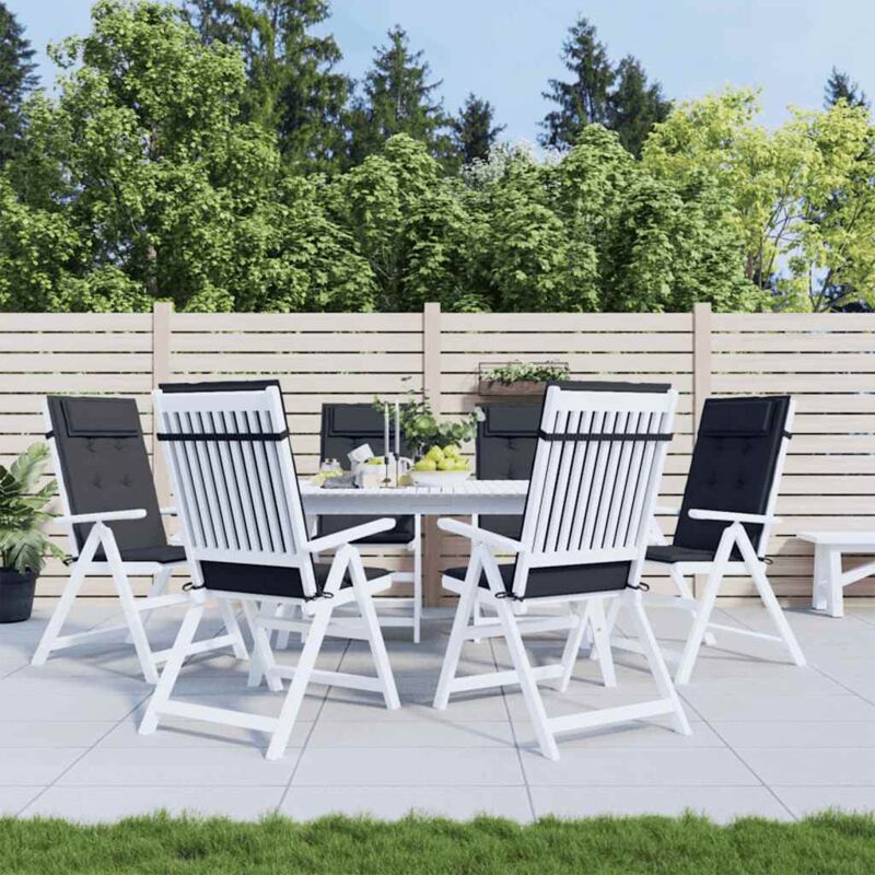 Vidaxl - Hochlehner-auflagen 6 Stk. Schwarz Oxford-gewebe