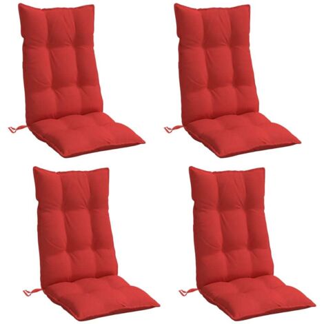 Hochlehner-Auflagen 4 Stk. Rot Oxford-Gewebe vidaXL