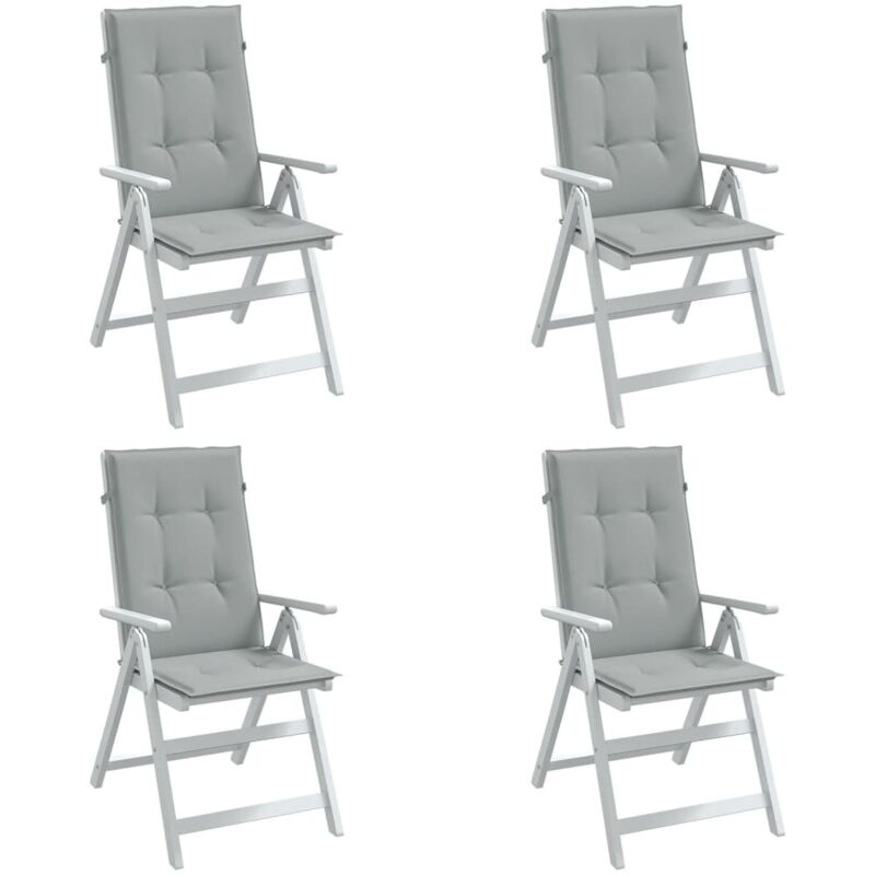 Vidaxl - Hochlehner-auflagen 4 Stk. Melange Hellgrau 120x50x4 Cm Stoff