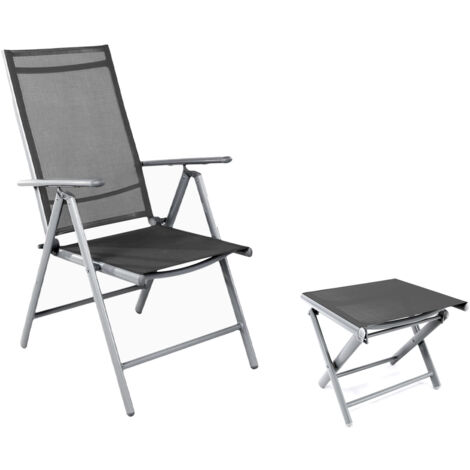 Hochlehner+Klapphocker Set Silbergrau/Anthrazit 7 Positionen-MMC5000DG-MMC5001DG