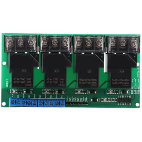 Hochleistungs-4-Kanal-Relaismodul mit Optokoppler-Isolation – 30 A DC 12 V