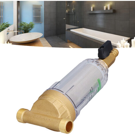 Hochleistungs-Abnehmbarer G1/2-Außengewinde-Wasservorfilter für automatische Systeme [316L Edelstahl Kupfer PP 19,5 x 9 cm G1/2]