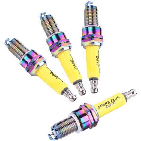 Hochleistungs-D8TC-Zündkerzen für Motorräder, Roller, Quads und Dirtbikes – 4er-Pack