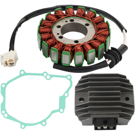 Hochleistungs-Magnetzünder-Reparatursatz für Yamaha YZF-R6 (2003–2005): Ladesystem (3-teilig)  Statorspule + Papierdichtung + Gleichrichter