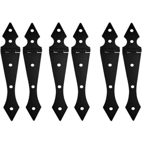 Hochleistungs-Scharniere für Zäune – geeignet für diverse Türen, Schränke, Kisten usw. – 6er-Pack, schwarz, 5 x 3,7 cm