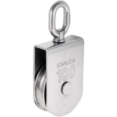 Hochleistungs-Seilrolle mit einer Scheibe, Edelstahlwirbel, Rollenblock, max. Belastung 35-1000 kg - M100