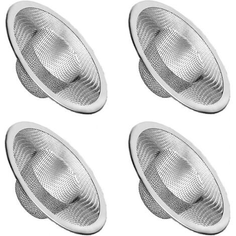 Hochleistungs-Siebkorb aus Edelstahl, 4-teilig, 2,75"/1" oberes Metallsieb für Spülbecken