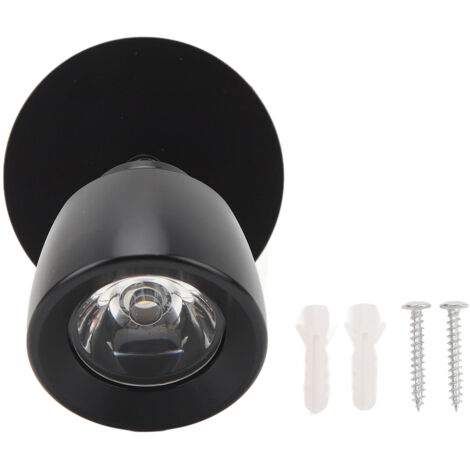 Hochleistungsfähige, warmweiße LED-Nachttischlampe für Wohnmobile, LKWs, Wohnmobile, Anhänger, Boote und Yachten (Schwarz).