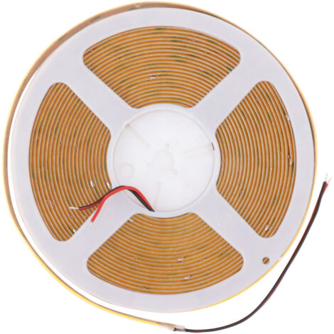 Hochleistungsfähiger, flexibler, selbstklebender COB-LED-Doppelreihenstreifen, 10 m, 24 V, 3000 K, ideal für die Beleuchtung von Ankleidezimmern.