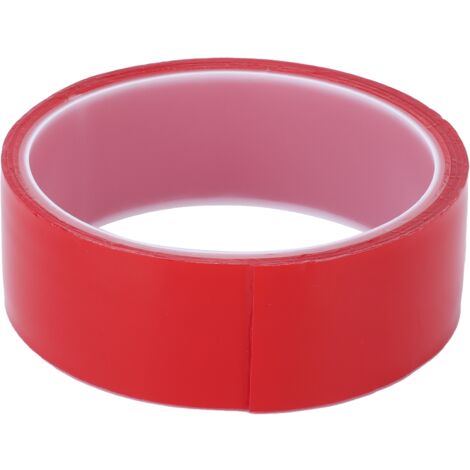 Hochleistungsfähiges, doppelseitiges Montageklebeband (rot), wasserfestes Schaumstoffklebeband für LED-Streifen, Autodekoration, Innendekoration, Außendekoration (3 cm x 1 m), Klebeband