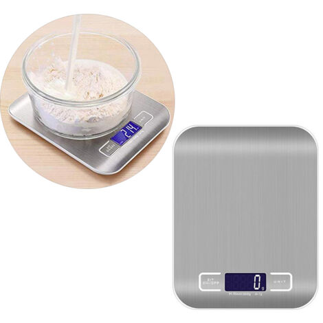 Hochpräzise elektronische Küchenwaage (5 kg/1 g) mit LCD-Display für Lebensmittel