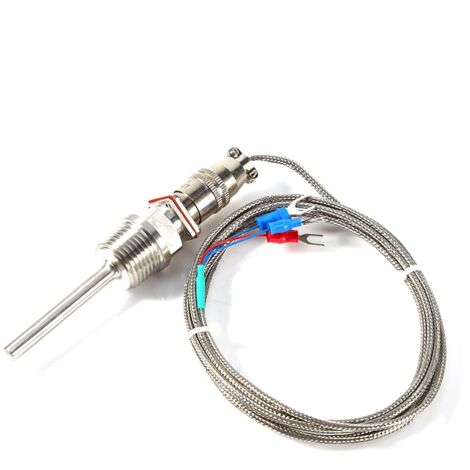 Hochpräziser PT100-Temperatursensor mit 1/2"-NPT-Gewindeanschluss und 2 Meter langem Kabel