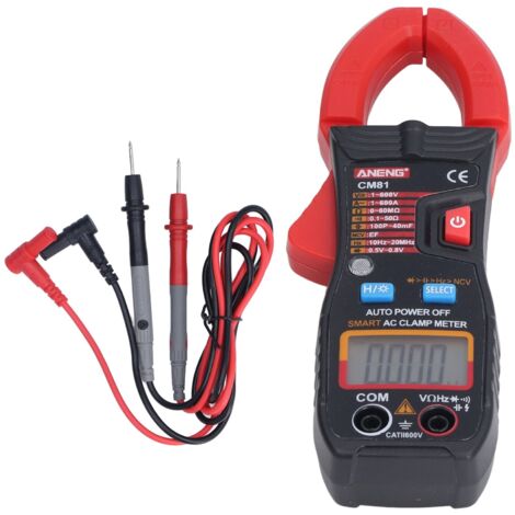 Hochpräzises digitales AC/DC-Zangenmultimeter mit Hintergrundbeleuchtung – Misst Strom, Spannung, Widerstand und Kapazität