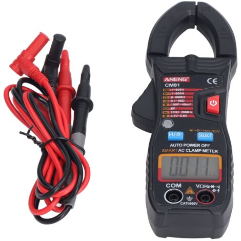 Hochpräzises digitales Zangenmultimeter mit Hintergrundbeleuchtung, AC/DC-Messung, Spannungs-, Strom-, Widerstands- und Kapazitätsmessung, tragbar und berührungslos