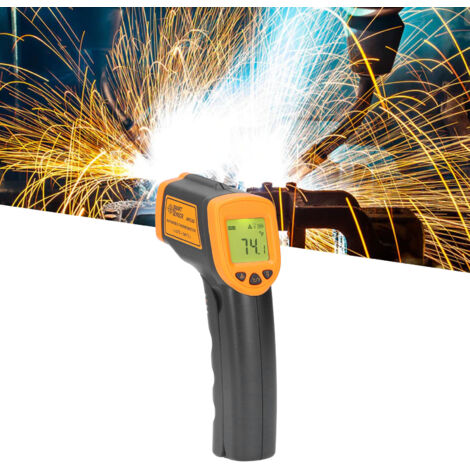 Hochpräzises Infrarot-Thermometer -32 °C bis 380 °C, LCD-Anzeige, Fahrenheit/Celsius-Umrechnung, Betrieb mit AAA-Batterien