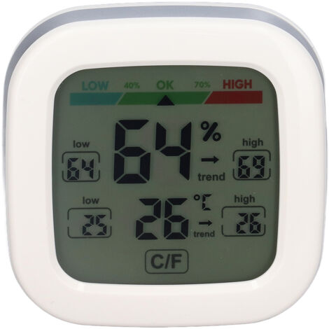 Hochpräzises Raumthermometer mit Farbbildschirm und Feuchtigkeitsanzeige für Wohnzimmer, Büro und Küche