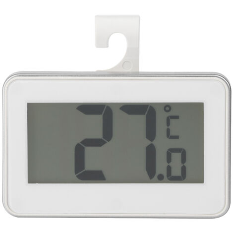 Hochpräzises, wasserdichtes elektronisches Thermometer für Kühlschrank und Gefrierschrank, Weiß
