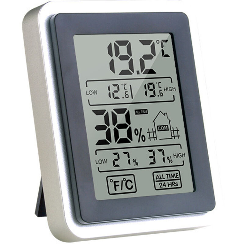 Image of Hochpräzises elektronisches Thermometer und Hygrometer mit großem Bildschirm für den Innenbereich