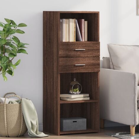 Hochschrank Eiche braun 45x42,5x124 cm aus Spanplatte