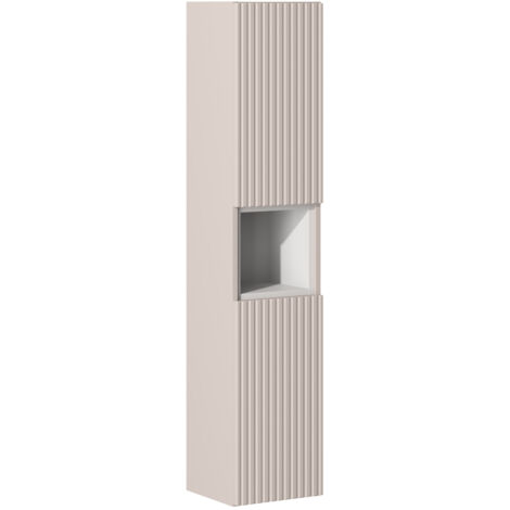 Hochschrank mit Regaleinsatz, kaschmir und weiß, NEWPORT-56-CASHMERE
