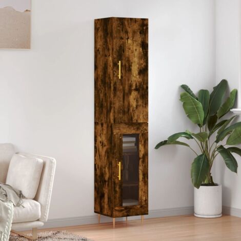 Hochschrank Rauchsäulen-Eiche 34,5x34x180 cm Ingenieurholz