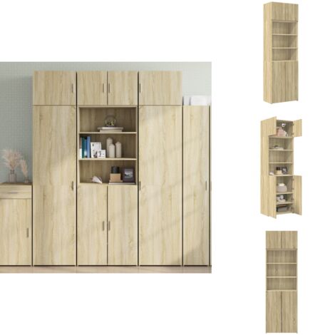 Hochschrank Sonoma-Eiche 70x42,5x225 cm Holzwerkstoff - Hochschrank - Hochschränke - Schrank Hoch - Schränke Hoch
