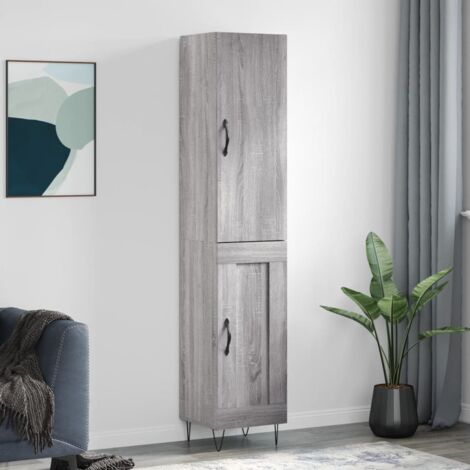 Hochschrank Sonoma Grau 34,5x34x180 cm Ingenieurholz