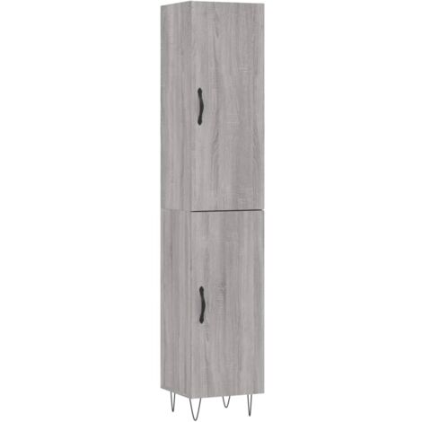 Hochschrank Sonoma Grau 34,5x34x180 cm Ingenieurholz