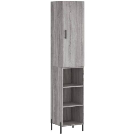 Hochschrank Sonoma Grau 34,5x34x180 cm Ingenieurholz