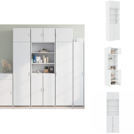 Hochschrank Weiß 70x42,5x225 cm Holzwerkstoff - Hochschrank - Hochschränke - Schrank Hoch - Schränke Hoch